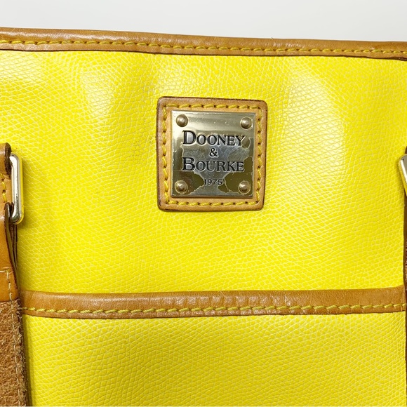 Dooney & Bourke | Cynthia Pebbled Yellow Leather Tote - Picture 2 of 13